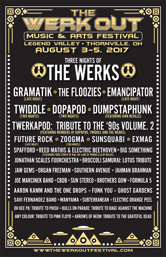 Werk Out Music & Arts Festival @ Legend Valley Concert Venue & Campground – Thornville, Ohio – 8/4/2017